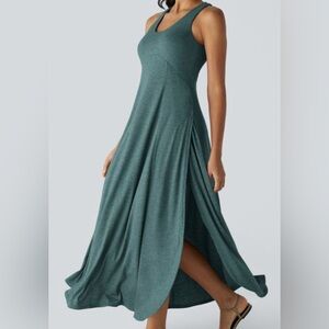 HALARA One Shoulder Teal Dress